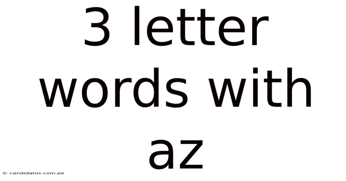 3 Letter Words With Az