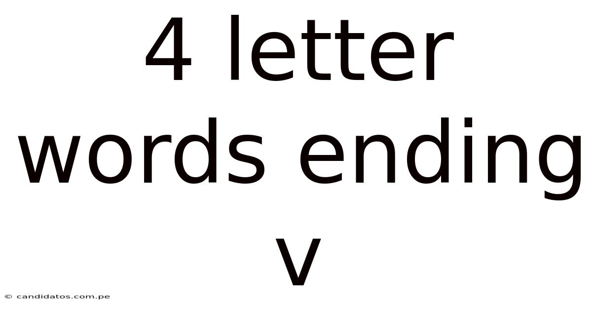 4 Letter Words Ending V