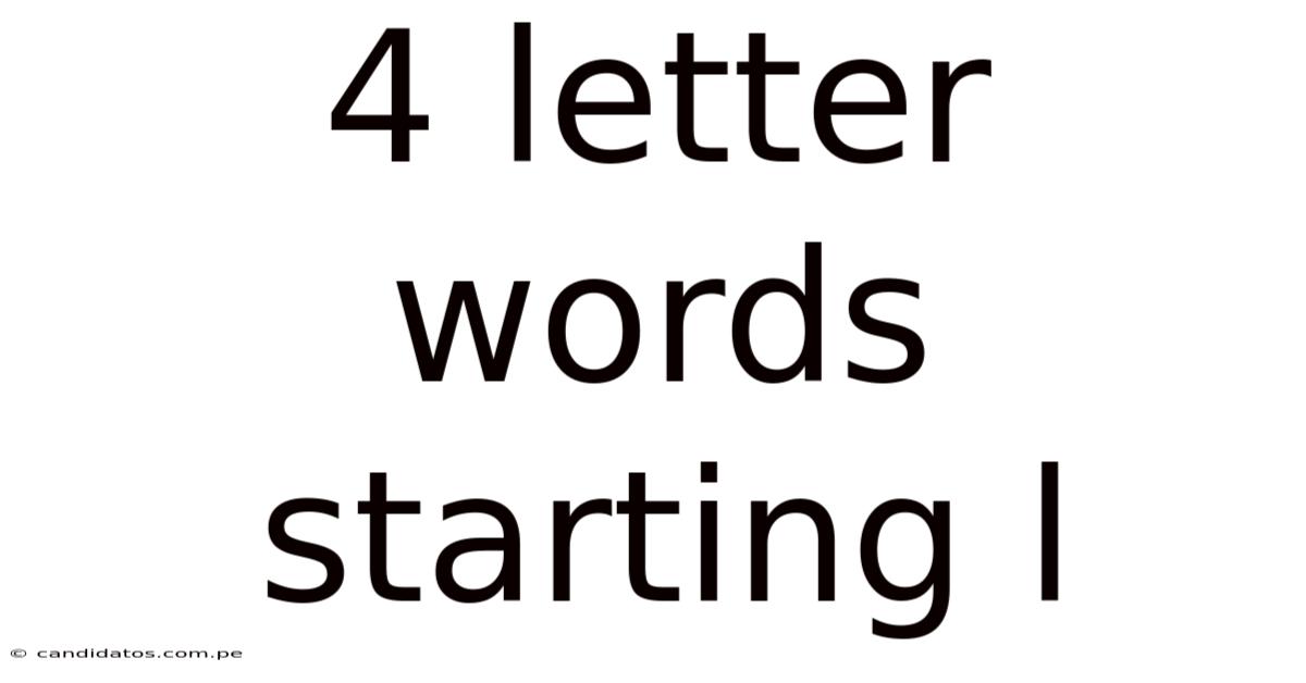 4 Letter Words Starting L