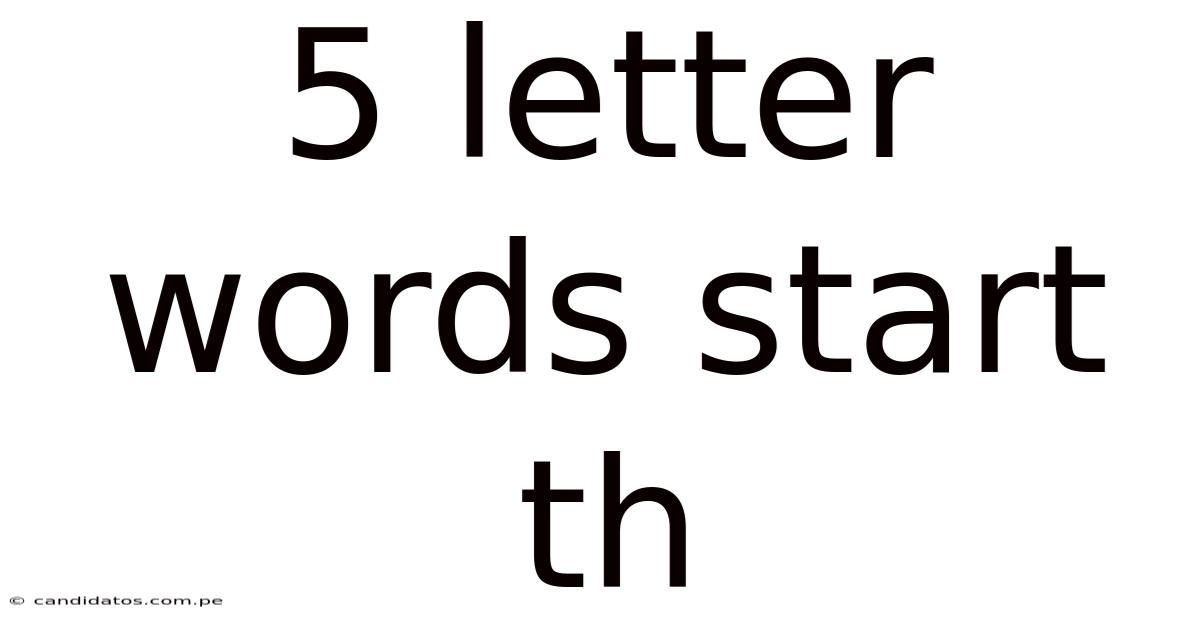 5 Letter Words Start Th