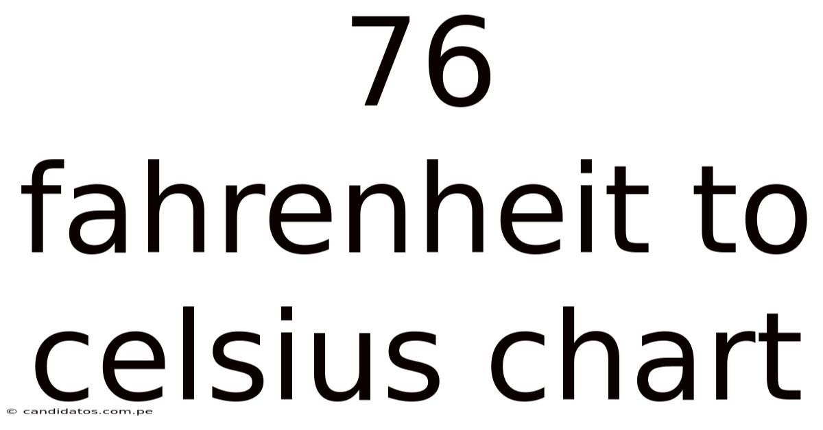 76 Fahrenheit To Celsius Chart
