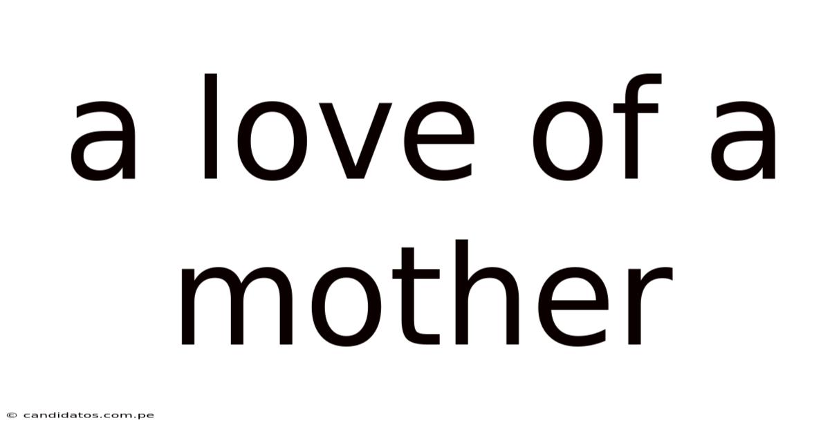 A Love Of A Mother