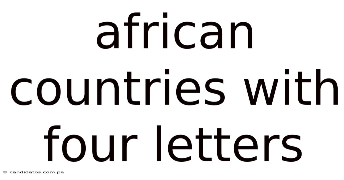 African Countries With Four Letters