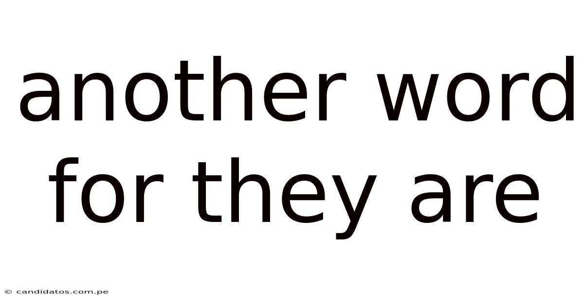 Another Word For They Are