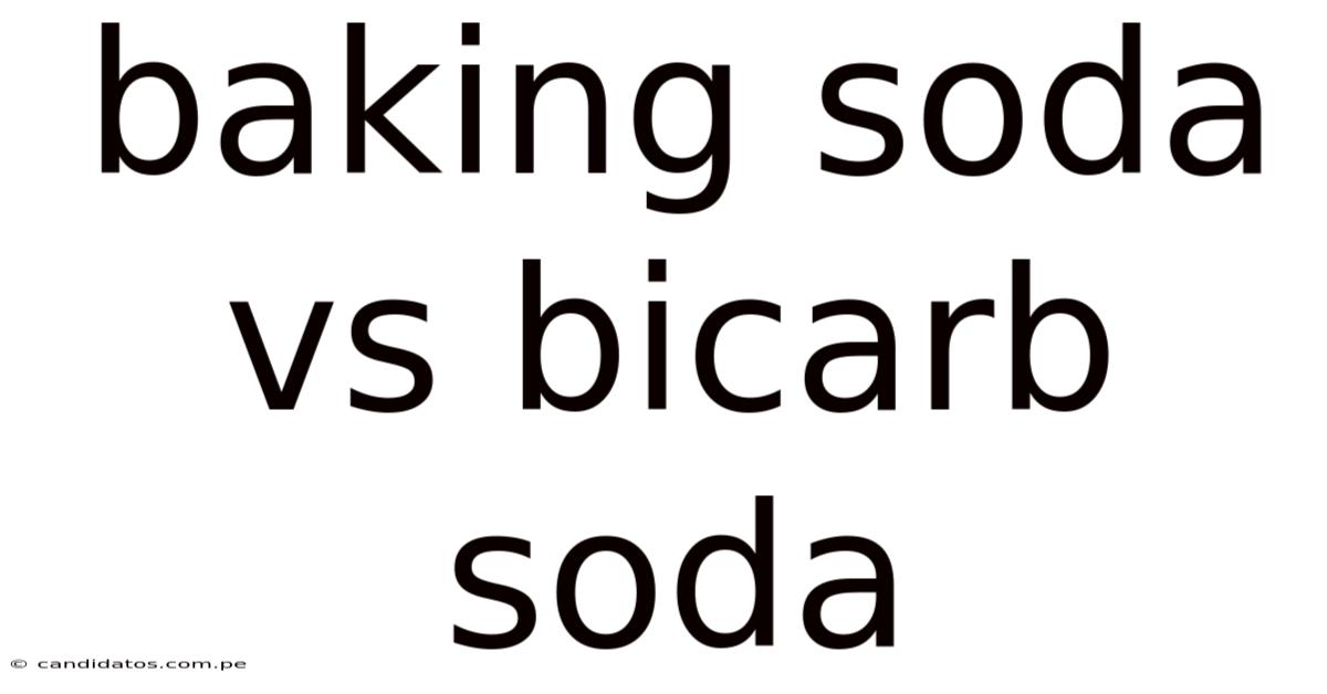 Baking Soda Vs Bicarb Soda