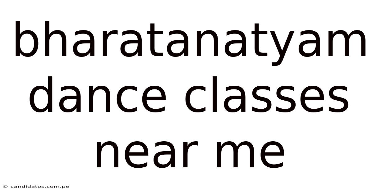Bharatanatyam Dance Classes Near Me