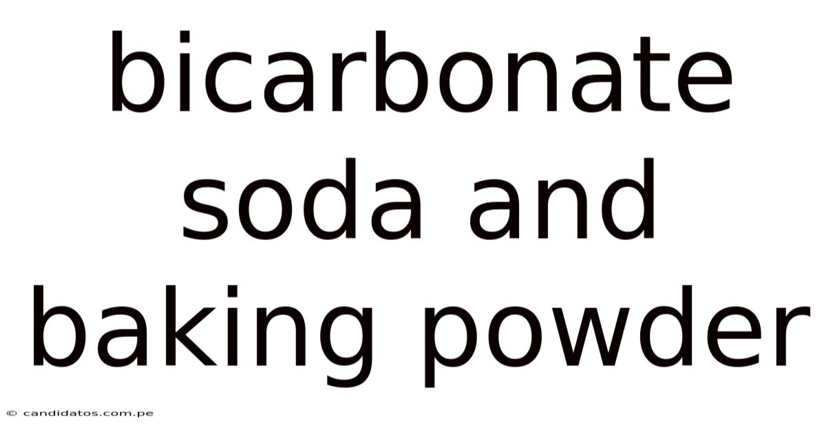Bicarbonate Soda And Baking Powder