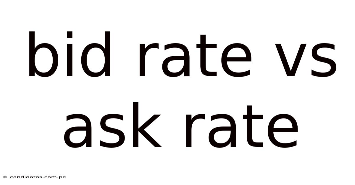 Bid Rate Vs Ask Rate