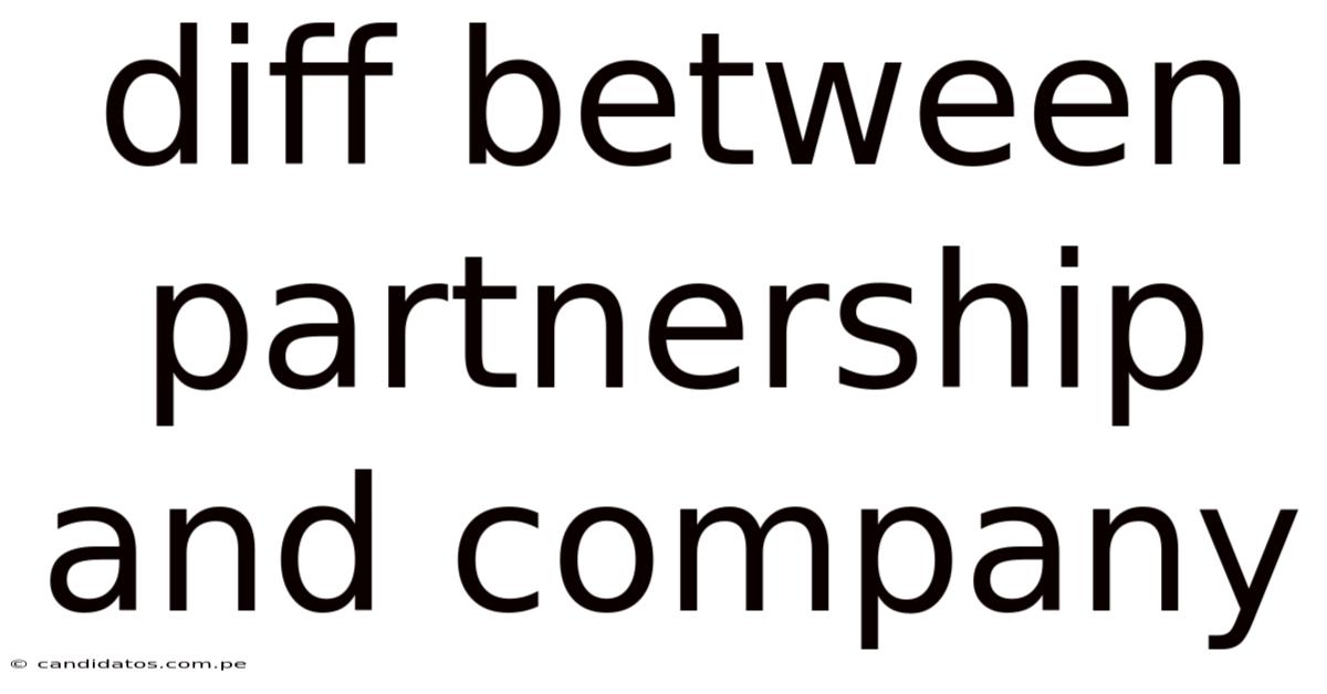 Diff Between Partnership And Company