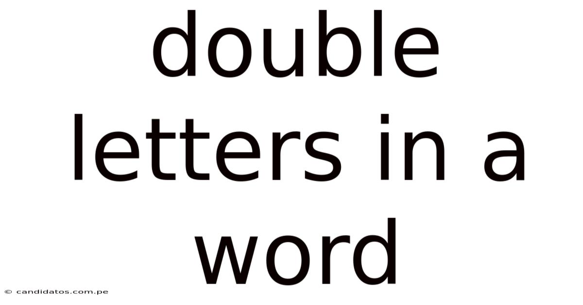Double Letters In A Word