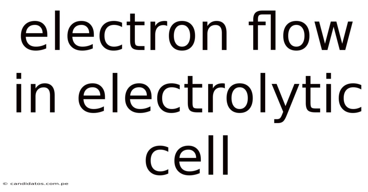 Electron Flow In Electrolytic Cell