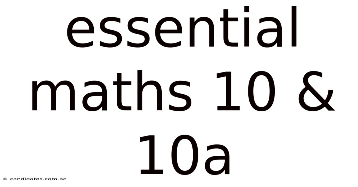 Essential Maths 10 & 10a