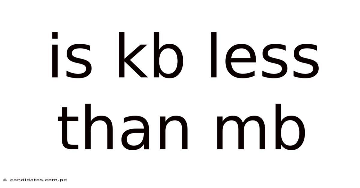 Is Kb Less Than Mb