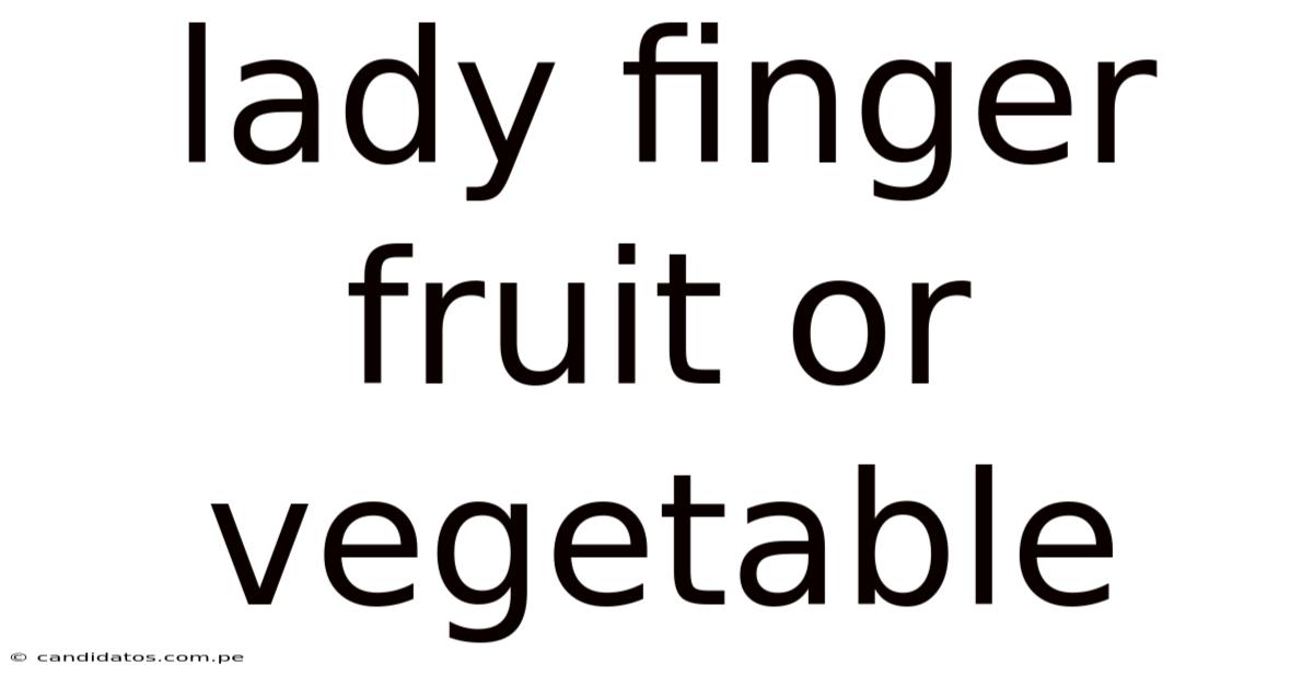 Lady Finger Fruit Or Vegetable