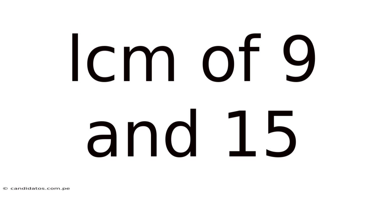 Lcm Of 9 And 15