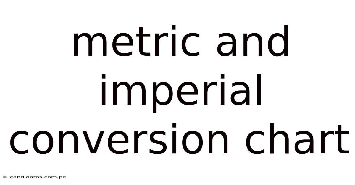 Metric And Imperial Conversion Chart