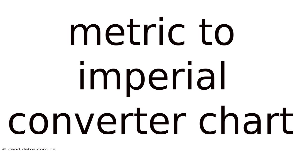 Metric To Imperial Converter Chart