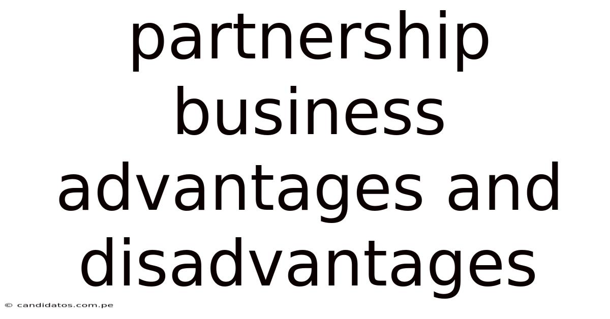 Partnership Business Advantages And Disadvantages