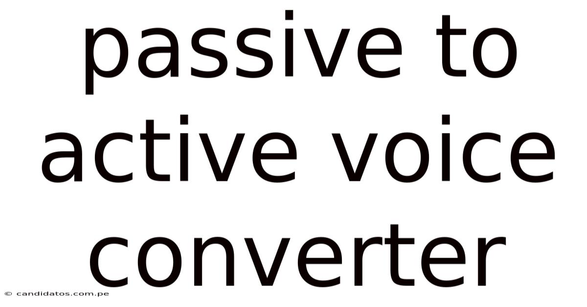 Passive To Active Voice Converter