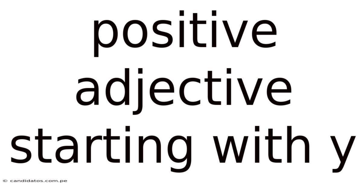 Positive Adjective Starting With Y