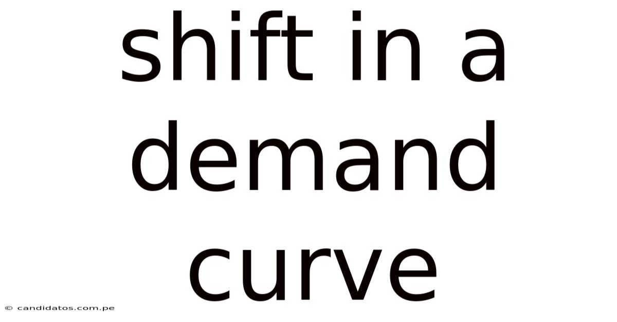 Shift In A Demand Curve
