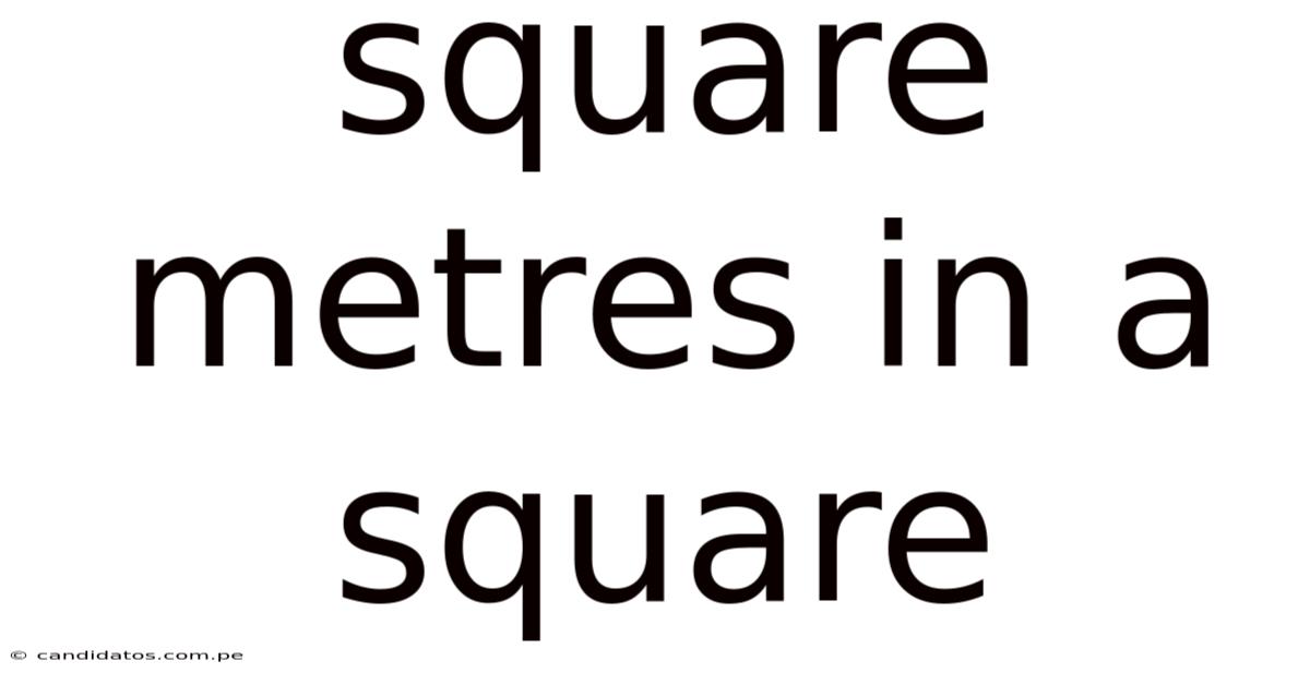 Square Metres In A Square
