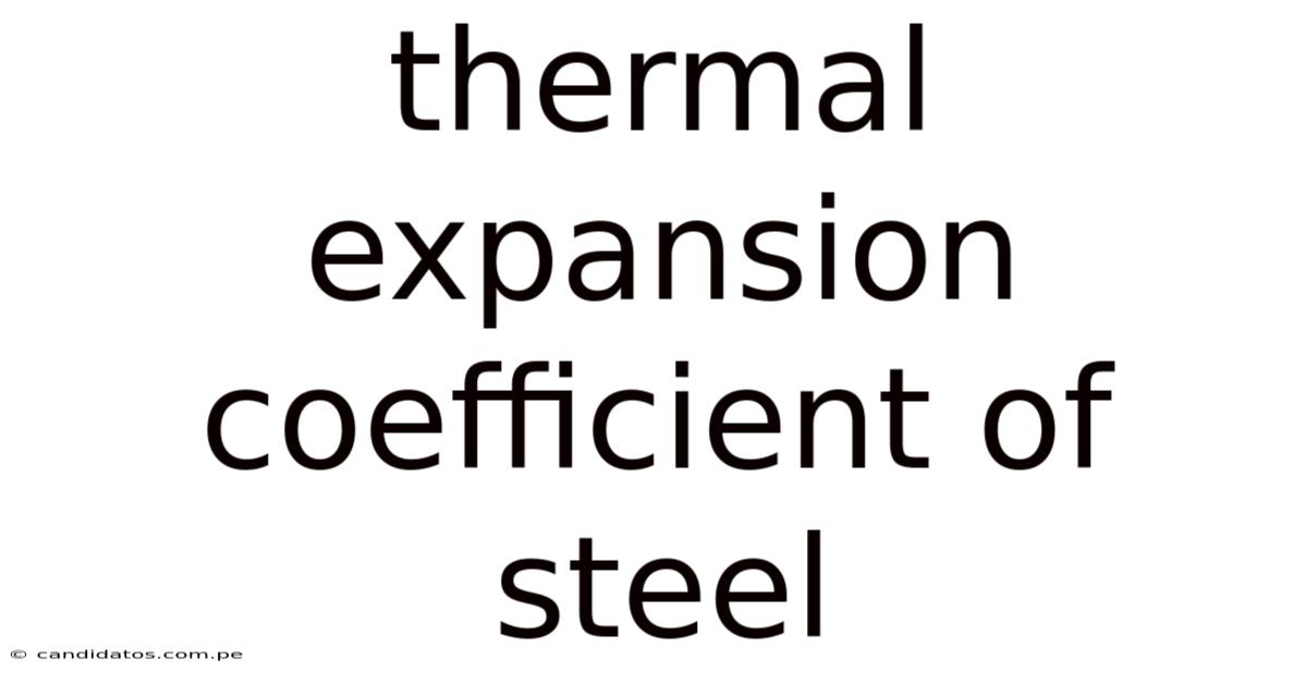 Thermal Expansion Coefficient Of Steel