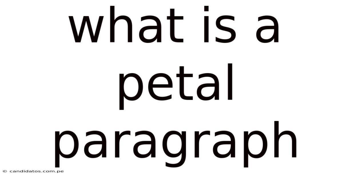 What Is A Petal Paragraph
