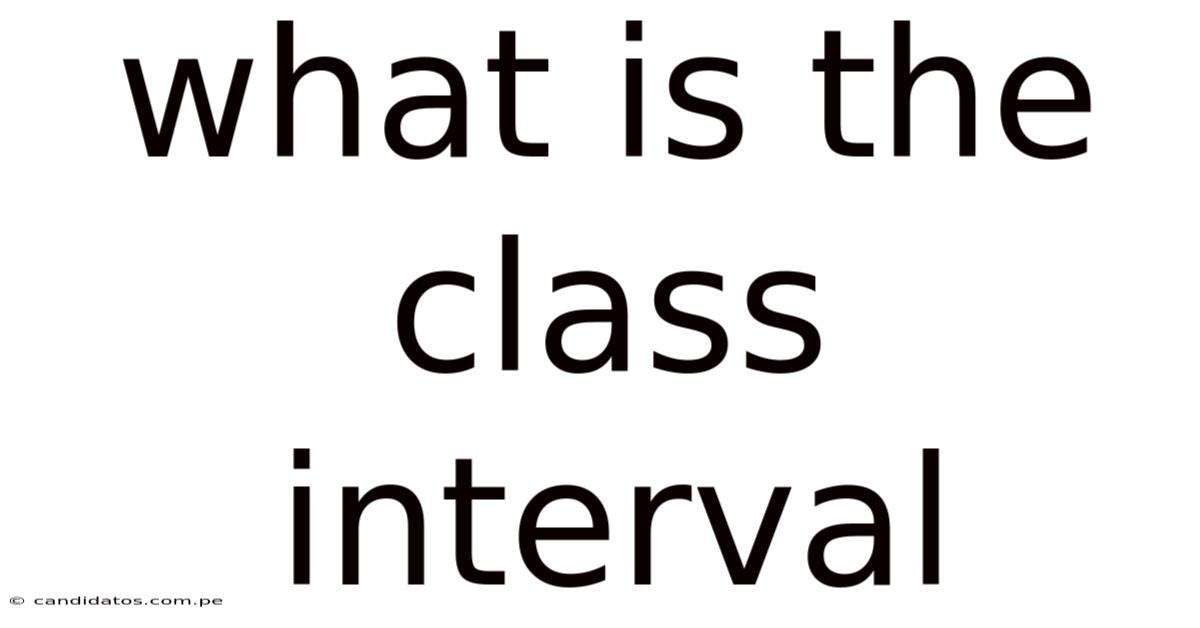What Is The Class Interval