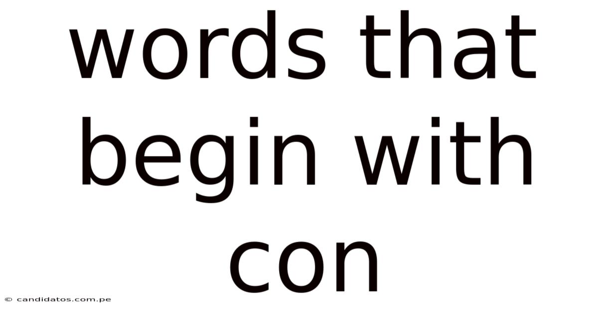 Words That Begin With Con