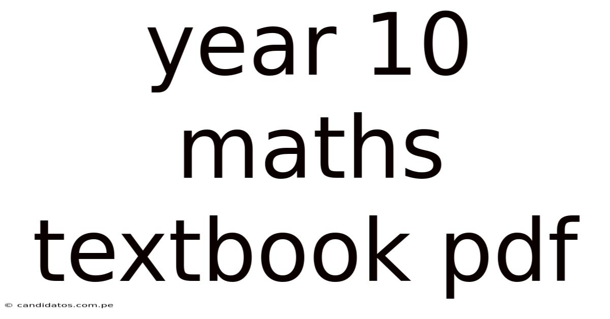 Year 10 Maths Textbook Pdf