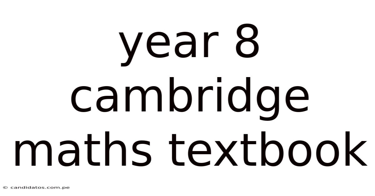Year 8 Cambridge Maths Textbook