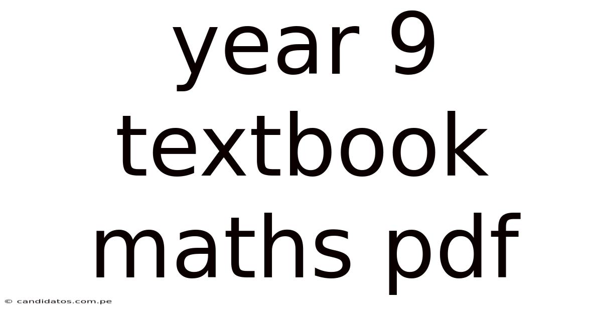 Year 9 Textbook Maths Pdf