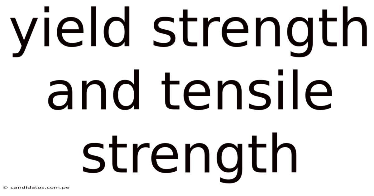 Yield Strength And Tensile Strength