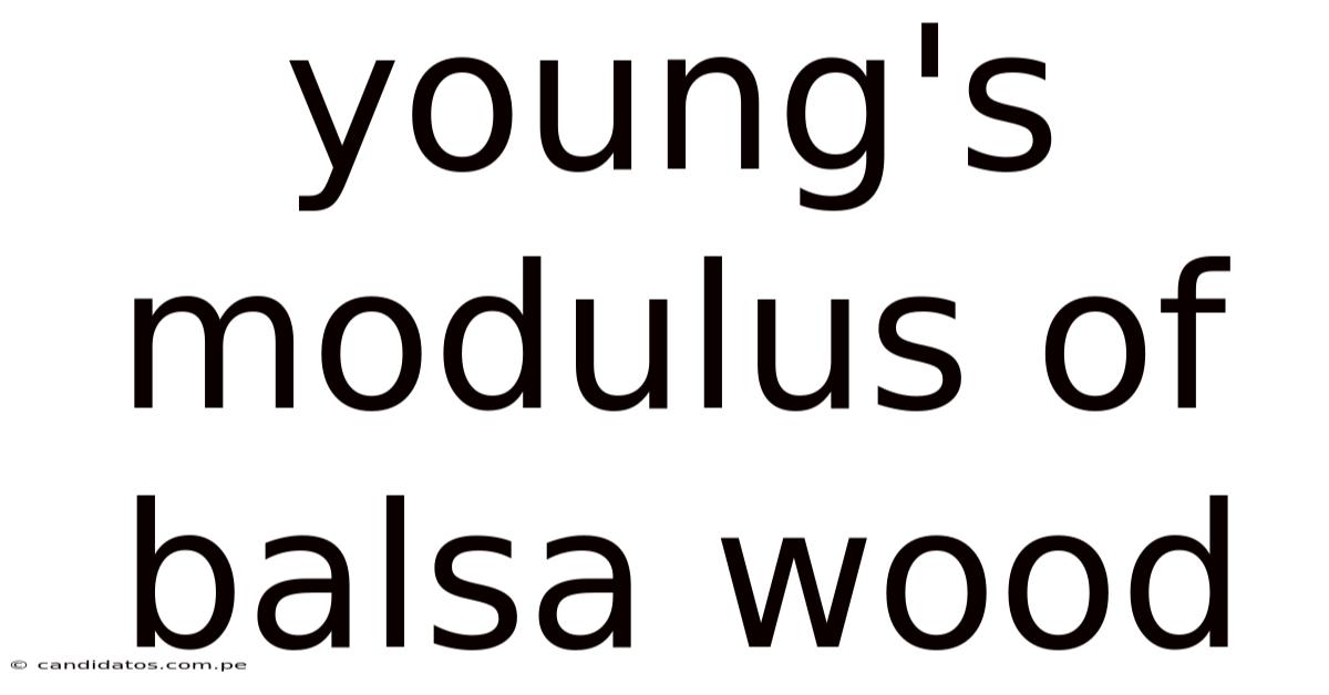 Young's Modulus Of Balsa Wood